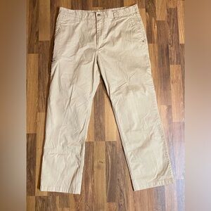 Duluth Trading Co Flex Ballroom Khaki Cargo Pants Men's 38x32 Stretch Tan Chino